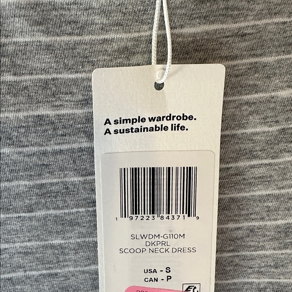 NWT Eileen Fisher Striped Organic Cotton Jersey Tank Sleep Dress, Small - Picture 7 of 8